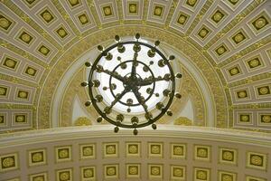 Washington cc, Etats-Unis, 2023. proche en haut de le détail sur plafonds dans statuaire salle à l'intérieur le Capitole bâtiment dans Washington dc photo