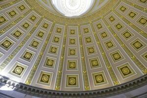 Washington cc, Etats-Unis, 2023. proche en haut de le détail sur plafonds dans statuaire salle à l'intérieur le Capitole bâtiment dans Washington dc photo