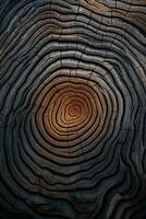 ai généré bois mélèze texture de Couper arbre tronc photo