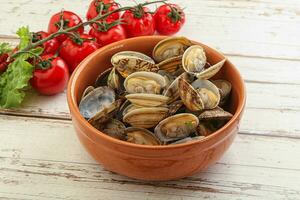 coquillage vongole mollusque clem au beurre photo