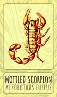 ai généré Couleur illustration de tacheté Scorpion ou dans Latin mésobuthus eupeus . génératif ai. photo