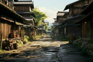 ai généré le ancien ville de Kyoto Japon avec traditionnel photo