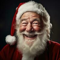 ai généré studio portrait de Père Noël claus photo