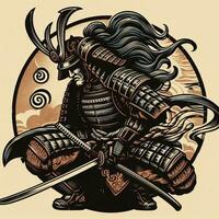 ai généré illustration de samouraï. ancien style. photo