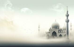 ai généré arabe mosquée de Ramadan photo