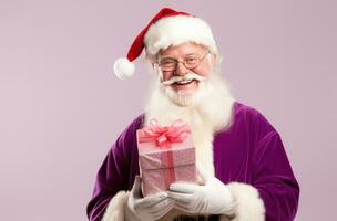 ai généré une Père Noël claus habillé dans rouge porte une chemise, photo