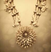 ai généré chrysanthème Collier photo