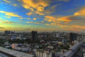 bangkok, thaïlande vue aérienne avec horizon