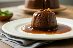 ai généré caramel au beurre pudding. pro photo