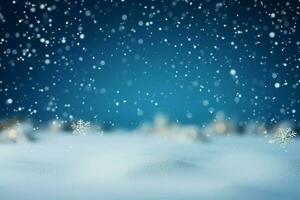 ai généré Noël et Nouveau année charme neige couvert fonds d'écran création une magique hiver ambiance ai généré photo