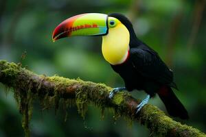 ai généré la nature Voyage dans central Amérique Quille facturé toucan dans Panama boisé paradis ai généré photo