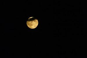 pleine lune, lune jaune photo