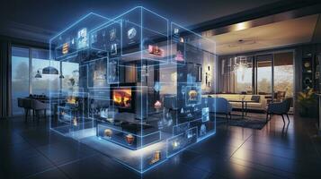 ai généré connecté vie, le iot révolution dans intelligent maisons. ai généré photo