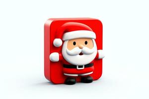 ai généré Père Noël claus avec Noël arrière-plan, Noël vacances concept, génératif ai photo