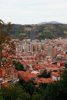 aérien vue de Bilbao ville, basque pays, Espagne. Voyage destination photo