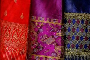 thaïlandais soie sari photo