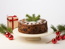 ai généré Noël et Nouveau année gâteau photo