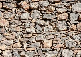 une mur fabriqué de rochers et des pierres photo