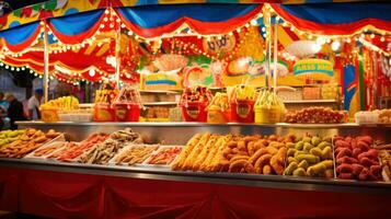 ai généré Capturer le excitation de carnaval cuisine photo