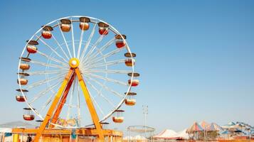 ai généré une imposant ferris roue sert comme le focal point de cette sur le thème du carnaval photo