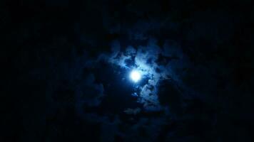 le lune nuit vue avec le plein lune et des nuages dans le ciel photo