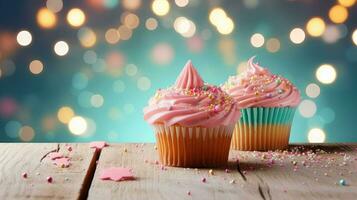 ai généré sucré Accueil petit gâteau nourriture photo