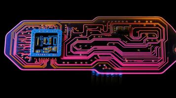 ai généré puce électronique circuit planche technologie, ai photo