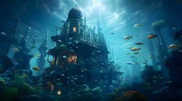 fantaisie paysage de le sous-marin monde photo