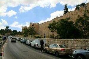 Jérusalem dans Israël sur 9 mai 2021. une vue de le Jérusalem des murs photo