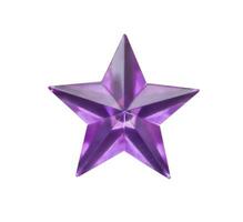 violet étoile bijoux autocollant isolé sur blanc Contexte photo