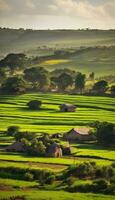 ai généré émouvant sérénité une aperçu dans africain rural splendeur photo