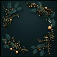 Noël de fête couronne de sapin branches houx guirlande lumières graphique vecteur illustration photo