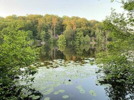 une vue de blake simple Lac près ellesmere dans shropshire photo