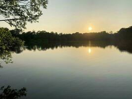 une vue de blake simple Lac près ellesmere dans shropshire photo