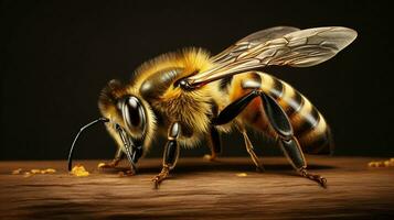 ai généré hyper réaliste des illustrations de abeille photo