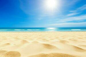 ai généré ciel et le sable de le plage. pro photo