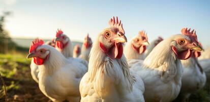 ai généré gratuit photo de poulets