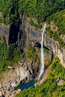 nohkalikai chutes vue indiquer, nohkalikai route, cherrapunji, Meghalaya, Inde photo