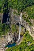 nohkalikai chutes vue indiquer, nohkalikai route, cherrapunji, Meghalaya, Inde photo