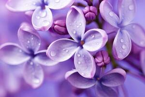 ai généré lilas fleur macro Contexte avec copie espace. ai généré photo