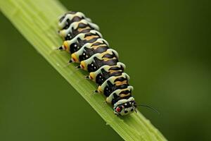 ai généré chenille queue d'aronde papillon. généré ai. photo