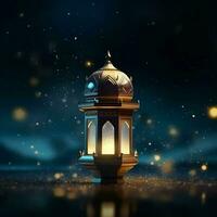 eid mubarak et Ramadan kareem salutations avec islamique lanterne et mosquée. eid Al fitr Contexte. eid Al fitr Contexte de fenêtre concept par ai généré photo