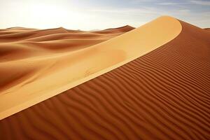 ai généré roulant Orange le sable dunes et le sable ondulations.ai généré. photo