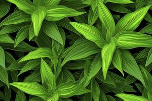 ai généré une plante avec beaucoup de grand vert feuilles. ai généré photo