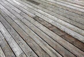 Naturel gris surface de bois planches. terrasse carrelage. horizontal vue photo