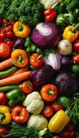 ai généré récolté gloire des légumes proche en haut photo