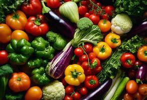 ai généré récolté gloire des légumes proche en haut photo