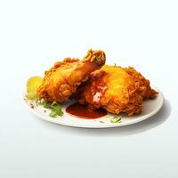 ai généré curry frit poulet réel photo photoréaliste Stock