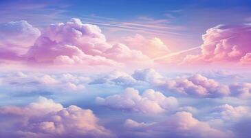 ai généré un aérien ciel Contexte avec des nuages photo