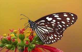 magnifique papillon sur fleur, magnifique papillon, papillon la photographie photo